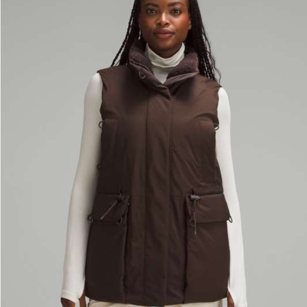Lululemon StretchSeal Waterproof Down-Filled Vest - color espresso